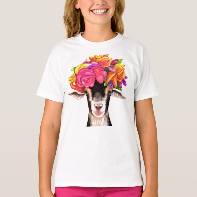 Girls Tee Posey the Goat (Front)