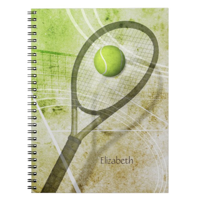 girls tennis personalised  notebook (Front)