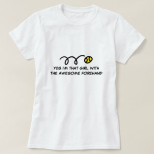 Girls tennis t shirt with funny quote