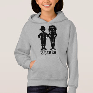 Girl's Thanksgiving Hoodie Festive Holiday Shirt