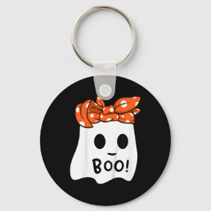 Girls Toddler Happy Halloween Ghost With Bandanna Key Ring