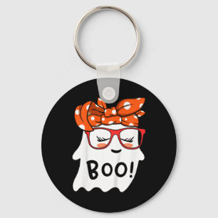 Girls Toddler Happy Halloween Ghost With Bandanna  Key Ring