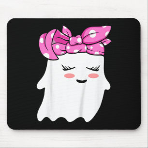 Girls Toddler Happy Halloween Ghost With Bandanna  Mouse Pad