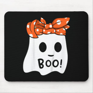 Girls Toddler Happy Halloween Ghost With Bandanna  Mouse Pad