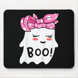 Girls Toddler Happy Halloween Ghost With Bandanna  Mouse Pad