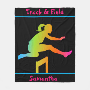 Girl's Track and Field Fleece Blanket