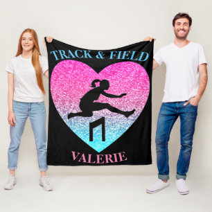 Girls Track & Field Fleece Blanket
