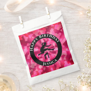 Girls Track & Field Pink Camo    Favour Bag