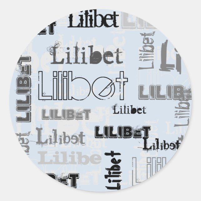 Girls Trendy Named Dusty Blue Gifts Accessories Classic Round Sticker (Front)