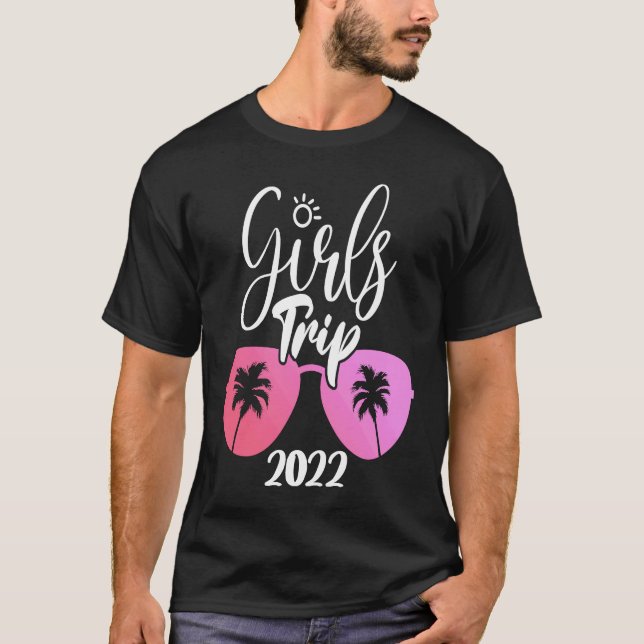 Girls Trip 2022 Friend Beaches Booze & Besties Tri T-Shirt (Front)