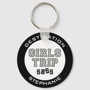 Girls Trip 2022 Girls Weekend Vacation Custom Key Ring