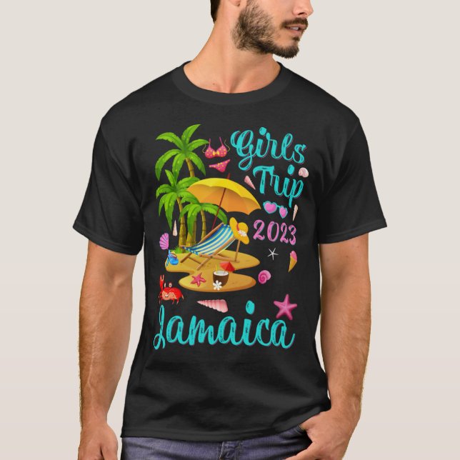 Girls Trip 2023 Beach Vacation Texas Jamaica Beach T-Shirt (Front)
