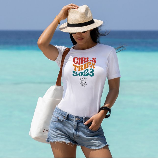 Girl's Trip 2023 Customisable Colours and Text T-Shirt (Creator Uploaded)