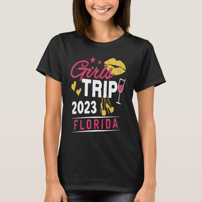 Girls Trip 2023 Florida Weekend Travel Group Match T-Shirt (Front)