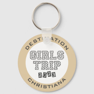 Girls Trip 2023 Girls Weekend Vacation Custom Key Ring