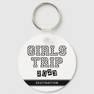 Girls Trip 2023 Girls Weekend Vacation Custom Key Ring