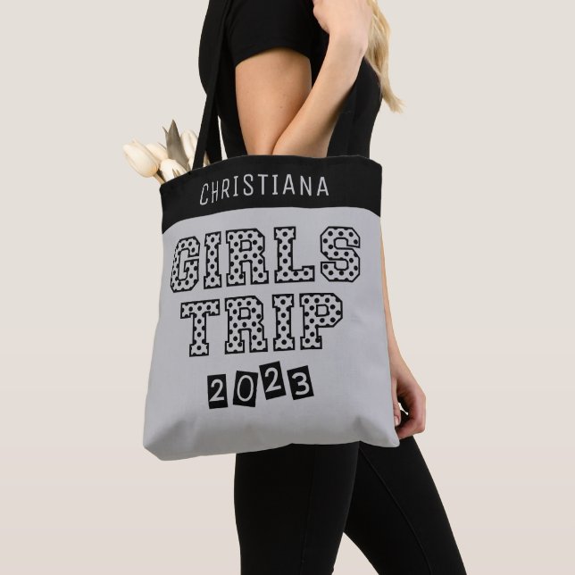 Girls Trip 2023 Girls Weekend Vacation Custom Tote Bag (Close Up)