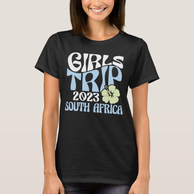 Girls Trip 2023 South Africa Beach Destination Ret T-Shirt (Front)