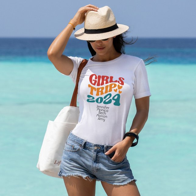 Girl's Trip 2024 Customisable Colours and Text T-Shirt (Creator Uploaded)