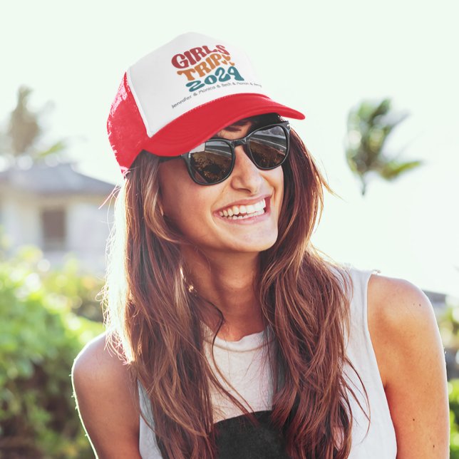 Girl's Trip 2024 Customisable Colours and Text Trucker Hat (Creator Uploaded)