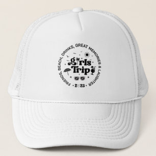 Girls Trip 2025 – Custom Friends Beach Vacation Trucker Hat
