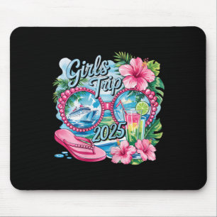 Girls Trip 2025 Girl Friends Vacation 2025 Tropica Mouse Pad