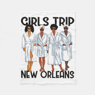 Girls Trip 2025 New Orleans Black Melanin Women Sp Fleece Blanket