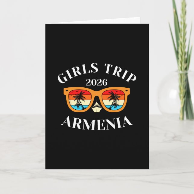 Girls Trip 2026 Armenia Cruise Vacation Travel Arm Card (Front)