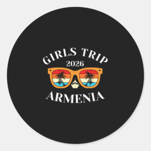 Girls Trip 2026 Armenia Cruise Vacation Travel Arm Classic Round Sticker