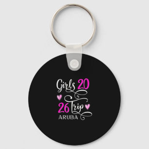 Girls Trip 2026 Aruby Vacation Beach Cruise Group  Key Ring