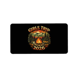 Girls Trip 2026 Camping Adventure Label