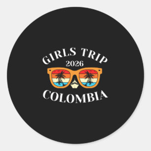 Girls Trip 2026 Colombia Cruise Vacation Travel Classic Round Sticker