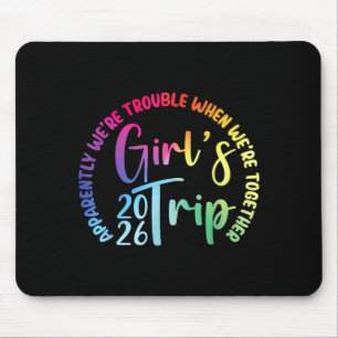 Girls trip 2026 colourful vacation matching friend mouse pad