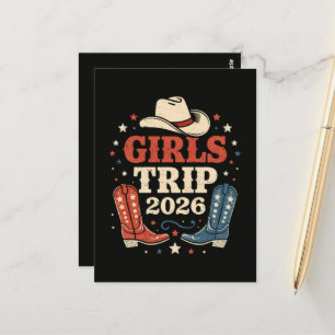 Girls Trip 2026 Family Matching Western Vacation Postcard