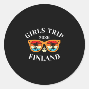 Girls Trip 2026 Finland Cruise Vacation Travel Classic Round Sticker