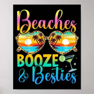 Girls Trip 2026 Funny Matching Beaches Booze Poster