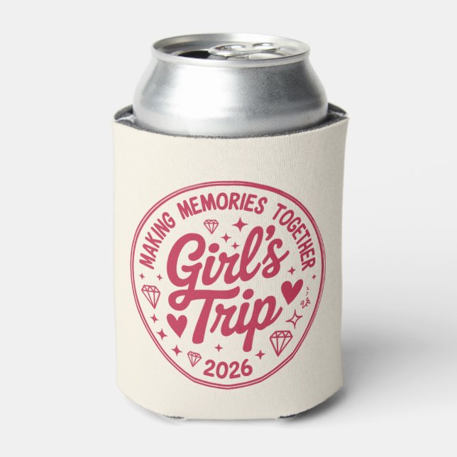 Girls Trip 2026 Making Memories Together Girly Can Cooler (Can Front)