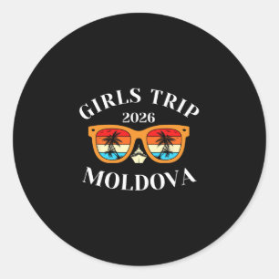 Girls Trip 2026 Moldova Spring Break 2026 Cruise V Classic Round Sticker