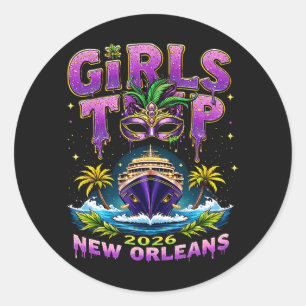 Girls Trip 2026 New Orleans Classic Round Sticker