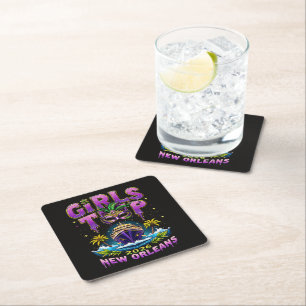 Girls Trip 2026 New Orleans Square Paper Coaster