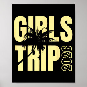 Girls Trip 2026 Vacation Weekend Matching Beach Poster