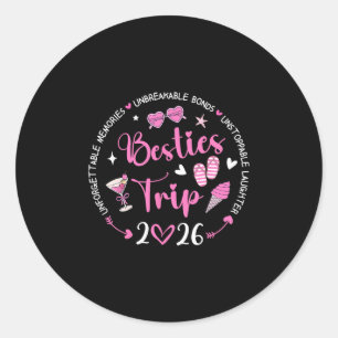 Girls Trip 2026 Women Weekend Summer Vacation Beac Classic Round Sticker