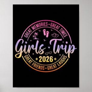 Girls trip 2026 womens weekend vacation matching poster