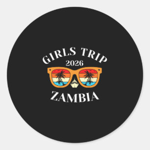 Girls Trip 2026 Zambia Spring Break 2026 Cruise Va Classic Round Sticker