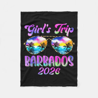 Girls Trip Barbados 2026 Summer Trip Weekend Fleece Blanket
