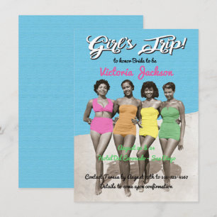 Girls Trip Beach Birthday or Bachelorette Party Invitation