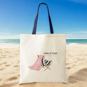 Girls Trip Beach Chair Custom Tote Bag