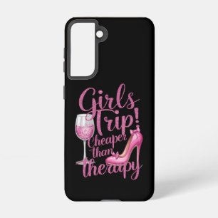 Girls Trip Cheaper Than Therapy Weekend Wine Party Samsung Galaxy Case