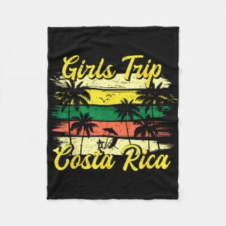 Girls trip costa rica 2022 matching summer fleece blanket