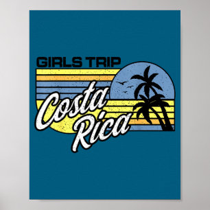 Girls trip costa rica matching funny costa rica poster